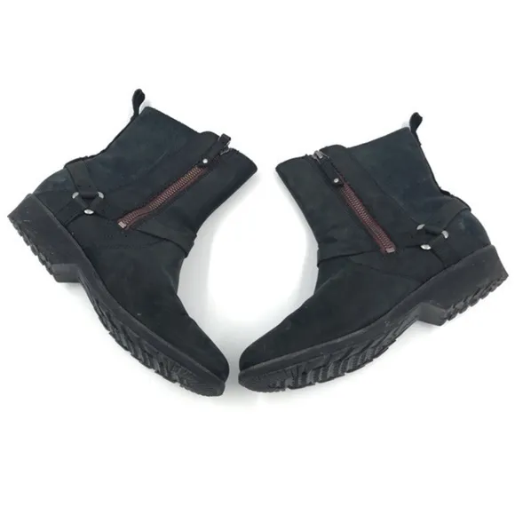 Teva De La Vina Dos Black Leather Waterproof Boots Size 8.5