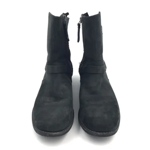 Teva De La Vina Dos Black Leather Waterproof Boots Size 8.5