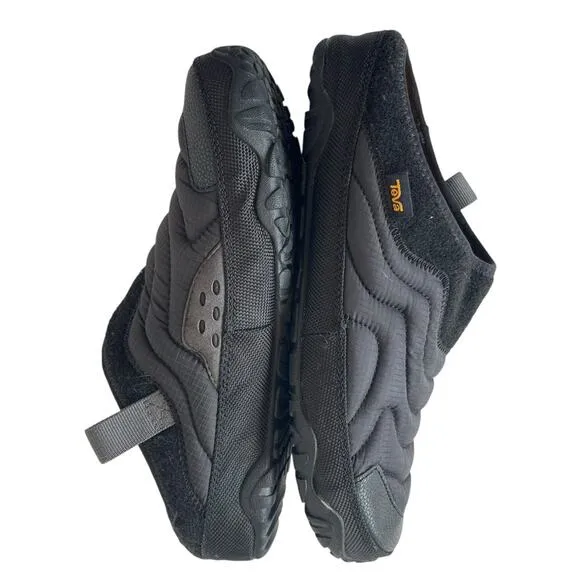 TEVA Re-EMBER Terrain Quilted Slip-on Shoes ULTRA-COMF insole Black Size 6/8