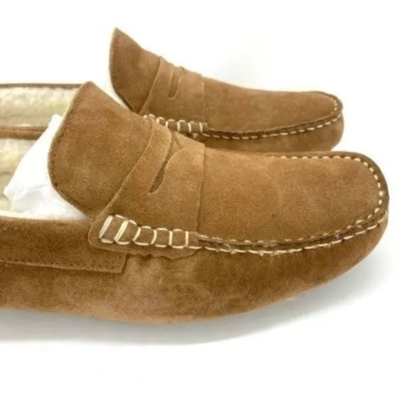 The Men’s Store Bloomingdale’s Men’s Shearling Moc Toe Suede Slippers