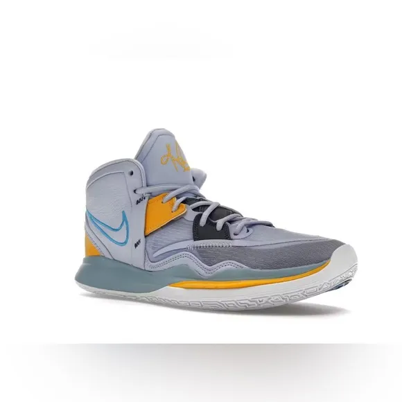 The Nike Kyrie Infinity Basketball Shoes, Size 11.5, Blue Gold Grey, Like New