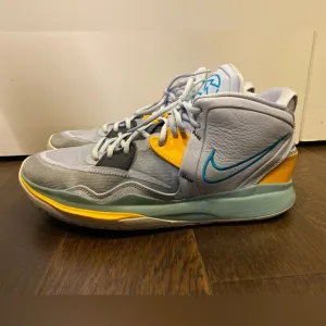 The Nike Kyrie Infinity Basketball Shoes, Size 11.5, Blue Gold Grey, Like New