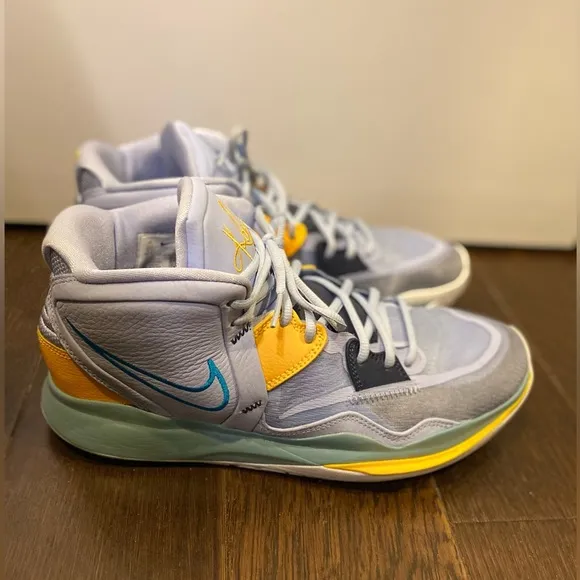 The Nike Kyrie Infinity Basketball Shoes, Size 11.5, Blue Gold Grey, Like New
