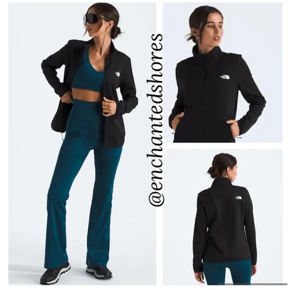 The North Face Fleece Jacket Light Medium Mid Weight All Season Black Size Small