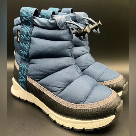 The North Face- Girls Thermoball Blue Boots- Pull On, Waterproof, Size: 1