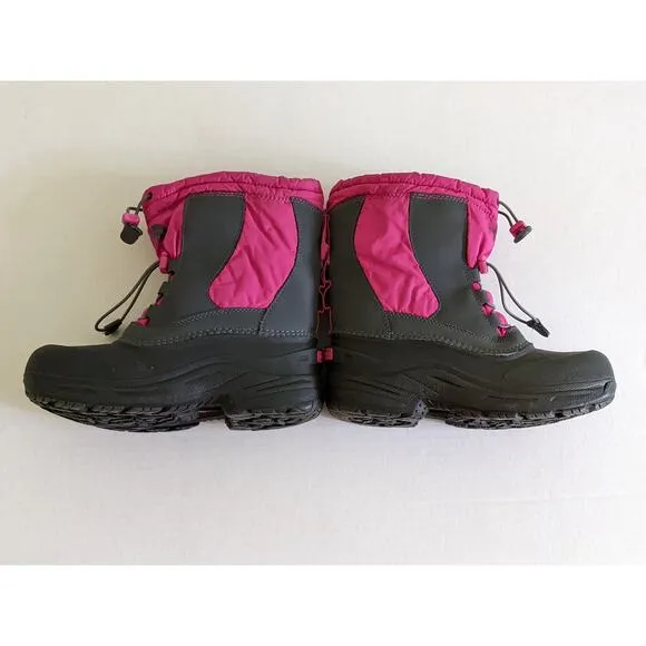 The North Face Size 5 Kids Alpenglow II Winter Boots Pink Gray Waterproof