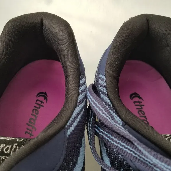 Therafit Womens Size 11 “Carley” 7 Ply Comfort Walking Shoes in Blue