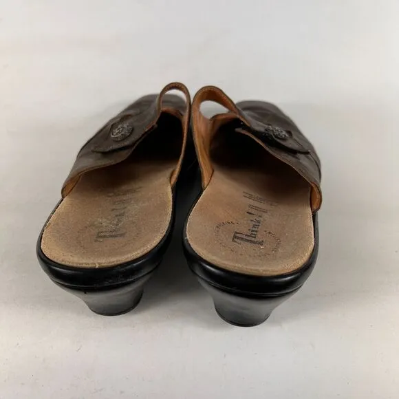 Think! Mary Jane heels women's size 10 brown leather minimalist heels shoes
