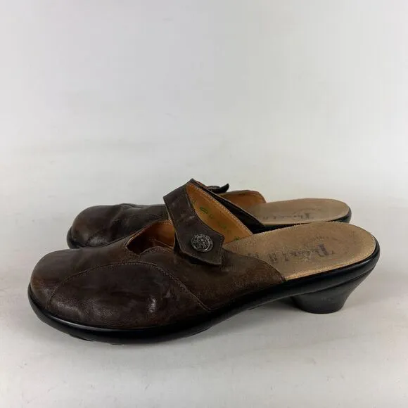Think! Mary Jane heels women's size 10 brown leather minimalist heels shoes