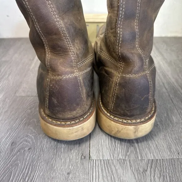 Thorogood 804-4378 Men's Leather Steel Safety Moc Toe Boots Size 11.5 D
