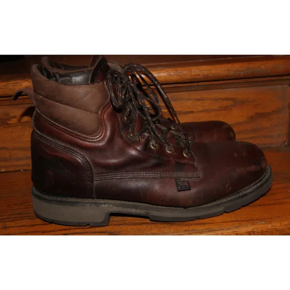Thorogood American Heritage 6&quot; Boots Mens 13EEE Brown Steel Toe USA 804-4203