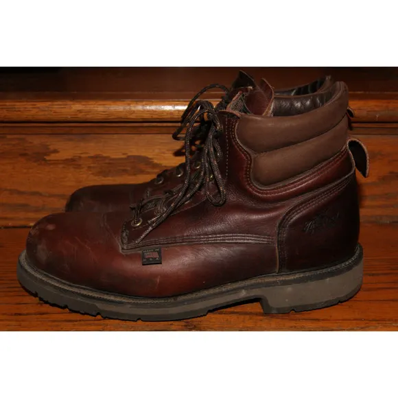 Thorogood American Heritage 6&quot; Boots Mens 13EEE Brown Steel Toe USA 804-4203