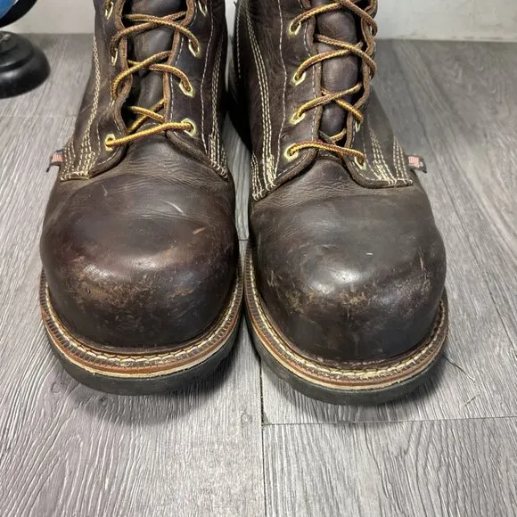 Thorogood Combat Boots Mens 13 D Emperor 8” Brown Leather Mid Steel Toe 804-4368