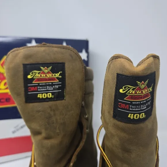 Thorogood Mens 10.5 D 804-3554 Logger Series 9″ WP Crazy Horse Steel Toe Boots
