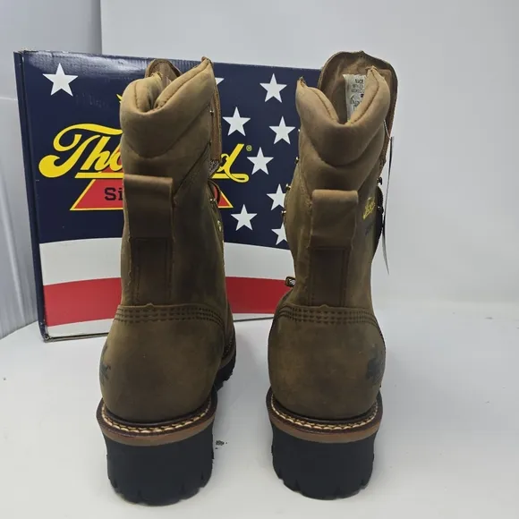 Thorogood Mens 10.5 D 804-3554 Logger Series 9″ WP Crazy Horse Steel Toe Boots