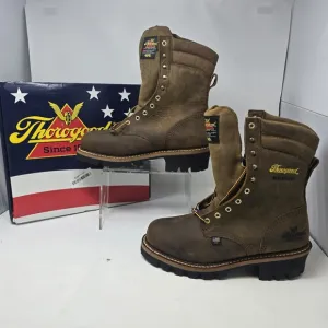 Thorogood Mens 10.5 D 804-3554 Logger Series 9″ WP Crazy Horse Steel Toe Boots