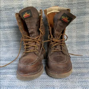 Thorogood Men's Brown Leather Steel Toe Boots