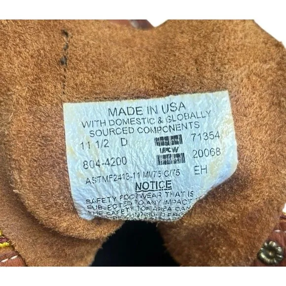 Thorogood moc toe wedge sole 11.5 steel toe