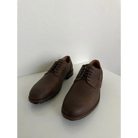 Thursday Boot Co Everyday Plain Toe Lug Oxford Shoes Brown Lace Up Work Men's 12