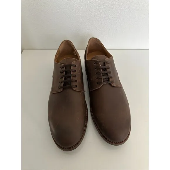 Thursday Boot Co Everyday Plain Toe Lug Oxford Shoes Brown Lace Up Work Men's 12