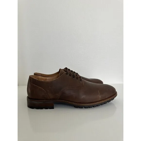 Thursday Boot Co Everyday Plain Toe Lug Oxford Shoes Brown Lace Up Work Men's 12