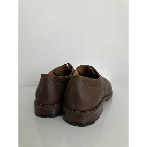 Thursday Boot Co Everyday Plain Toe Lug Oxford Shoes Brown Lace Up Work Men's 12