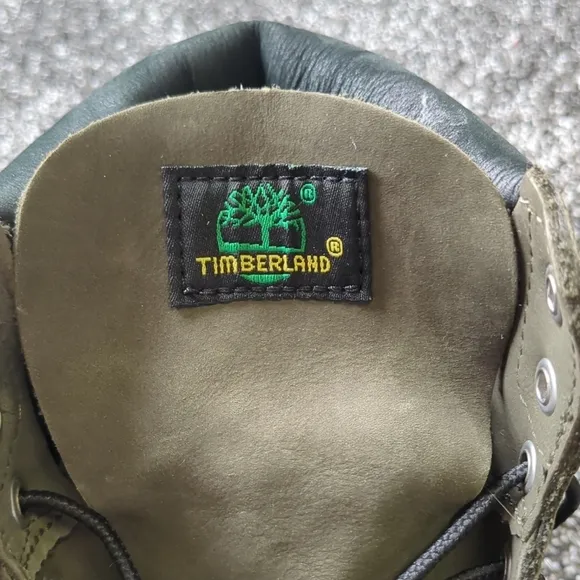 Timberland 6-Inch Premium Waterproof Boots Men’s 8.5M Olive Green A2KZQ Leather