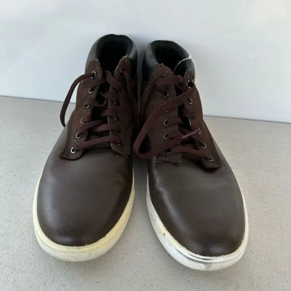 Timberland Ankle Boots Men's Brown Leather Comfort Lace Up Round Toe Size 10.5