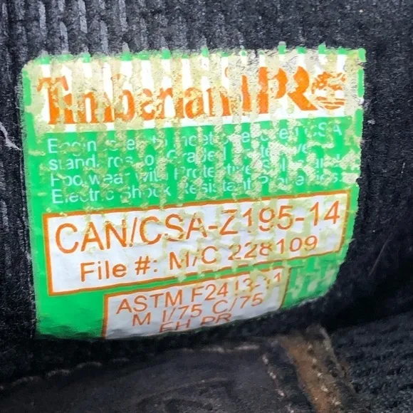 Timberland Brown Leather Steel Toe Lace Up Boots Size 9.5