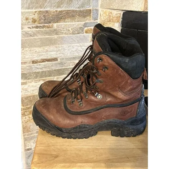 Timberland Brown Leather Waterproof Boots Polartech 200 series- Size Men's‎ 9M