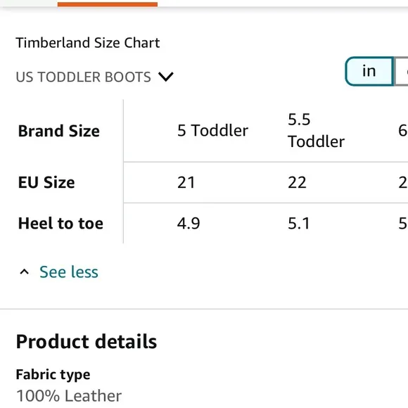 Timberland Classic Toddlers Leather Boots Black Waterproof Size 5