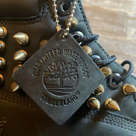 Timberland Customized Spiked Leopard Nubuck Boots🖤