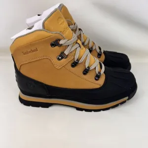 Timberland Euro Hiker Shell Toe Boots Brown Black Boys Size 6.5 / Women’s Size 8