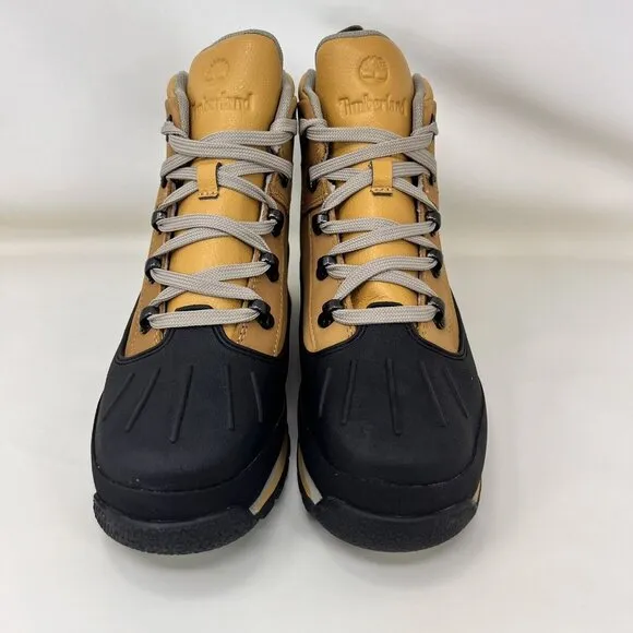 Timberland Euro Hiker Shell Toe Boots Brown Black Boys Size 6.5 / Women’s Size 8