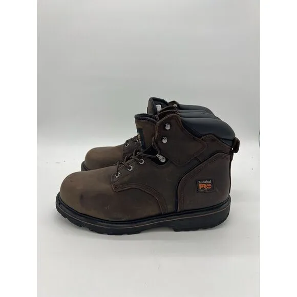 Timberland Men's Pit Boss PRO 6 Steel Toe Boots Brown 14 W MSRP $135 New