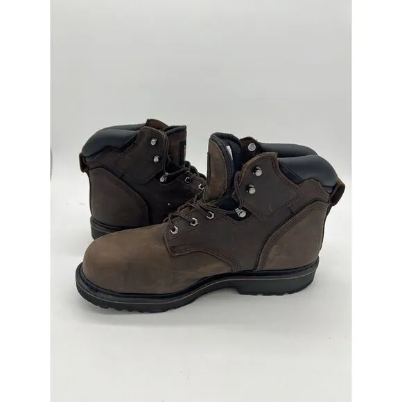Timberland Men's Pit Boss PRO 6 Steel Toe Boots Brown 14 W MSRP $135 New