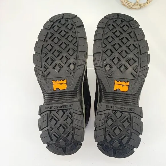 Timberland Men’s PRO Stockdale Black Alloy Toe Work Shoes Size 11.5 US