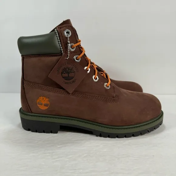 Timberland Premium 6” Dark Brown Leather Waterproof Boots Women Size 6.5