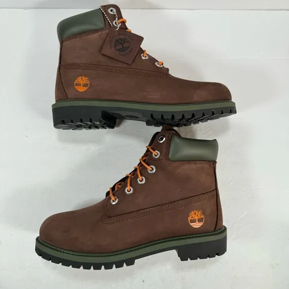 Timberland Premium 6” Dark Brown Leather Waterproof Boots Women Size 6.5