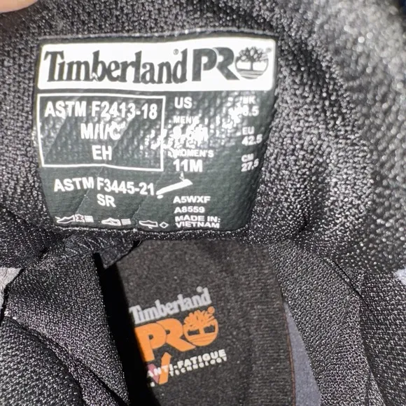 Timberland PRO Berkley Hi Mens 9.5 Black Blue Composite Toe Sneaker Work Shoes