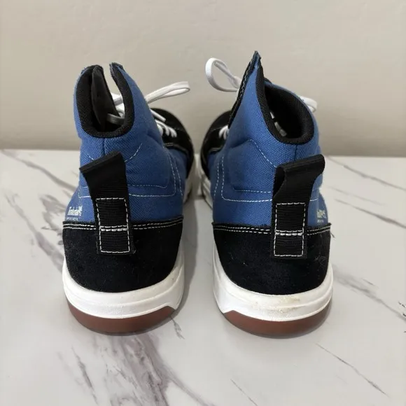 Timberland PRO Berkley Hi Mens 9.5 Black Blue Composite Toe Sneaker Work Shoes