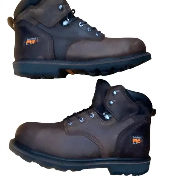 Timberland Pro Brown Leather Steel Toe Size 14M Classic Work Boots Workwear.