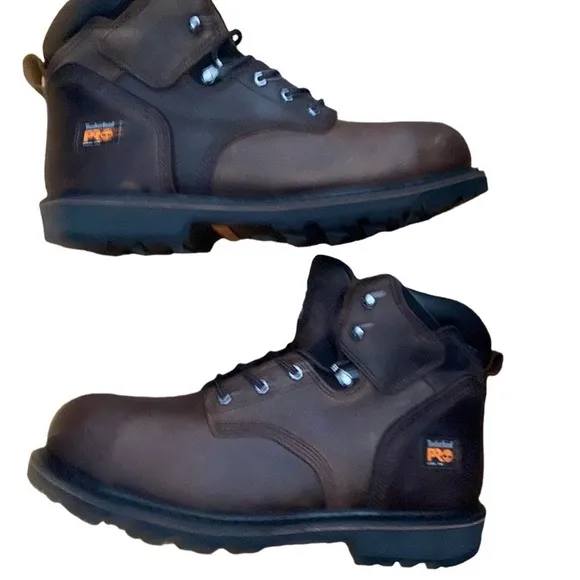 Timberland Pro Brown Leather Steel Toe Size 14M Classic Work Boots Workwear.