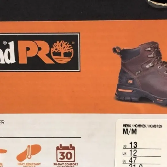 Timberland Pro Endurance Steel Toe Work Boots Mens Size 13 M