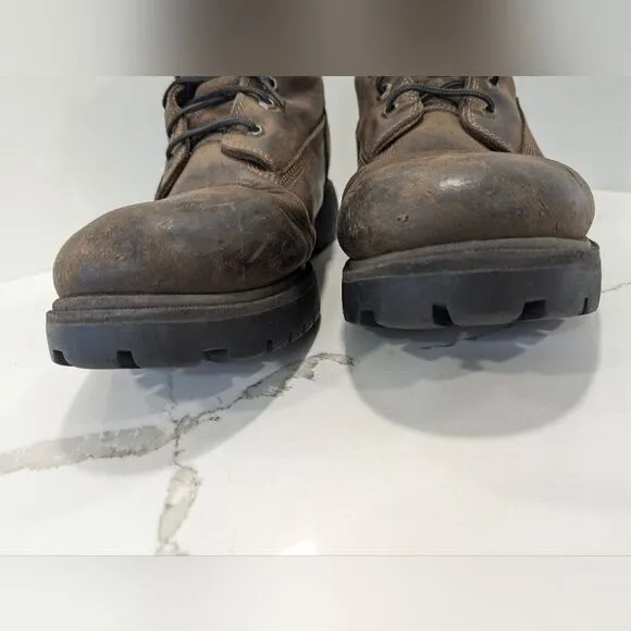 Timberland Pro Leather Soft Toe 38022 Brown Oil Resistant Waterproof Boots 13M