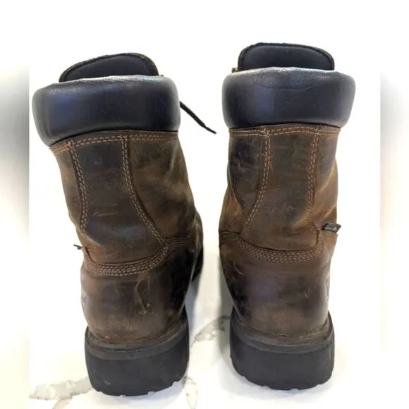 Timberland Pro Leather Soft Toe 38022 Brown Oil Resistant Waterproof Boots 13M