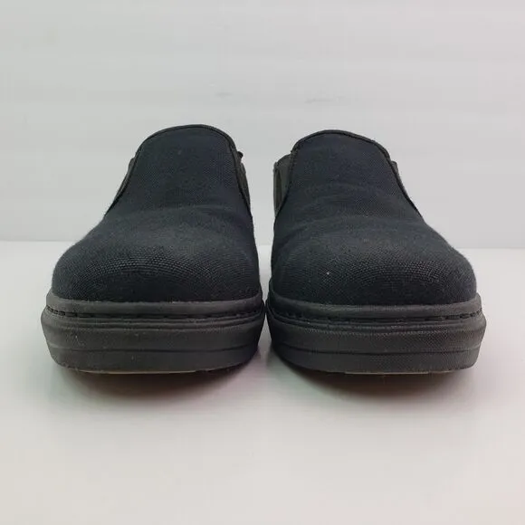 Timberland Pro Mens Size 7.5 Black Slip On Steel Toe Safety Work Sneaker Shoes
