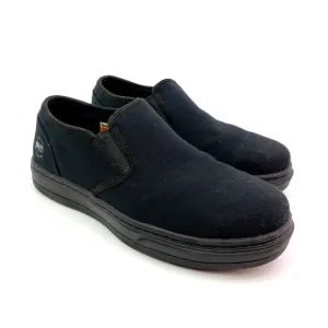Timberland Pro Mens Size 7.5 Black Slip On Steel Toe Safety Work Sneaker Shoes