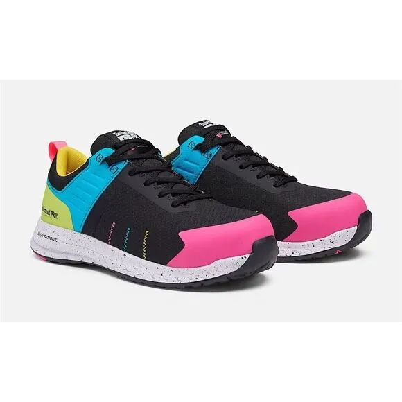 Timberland PRO® Overdrive Comp-Toe Work Shoes Womens - 8 Black/Magenta W/‎ BOX.