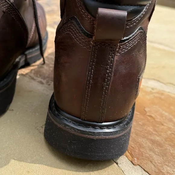 Timberland Pro Pit Boss 6” Work Boots Shoes Steel Toe 33034 Brown Size 9.5 M